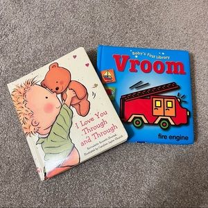 Toddler/ Kids Lot of 2 Books 📚- I Love You Through and Through & Vroom